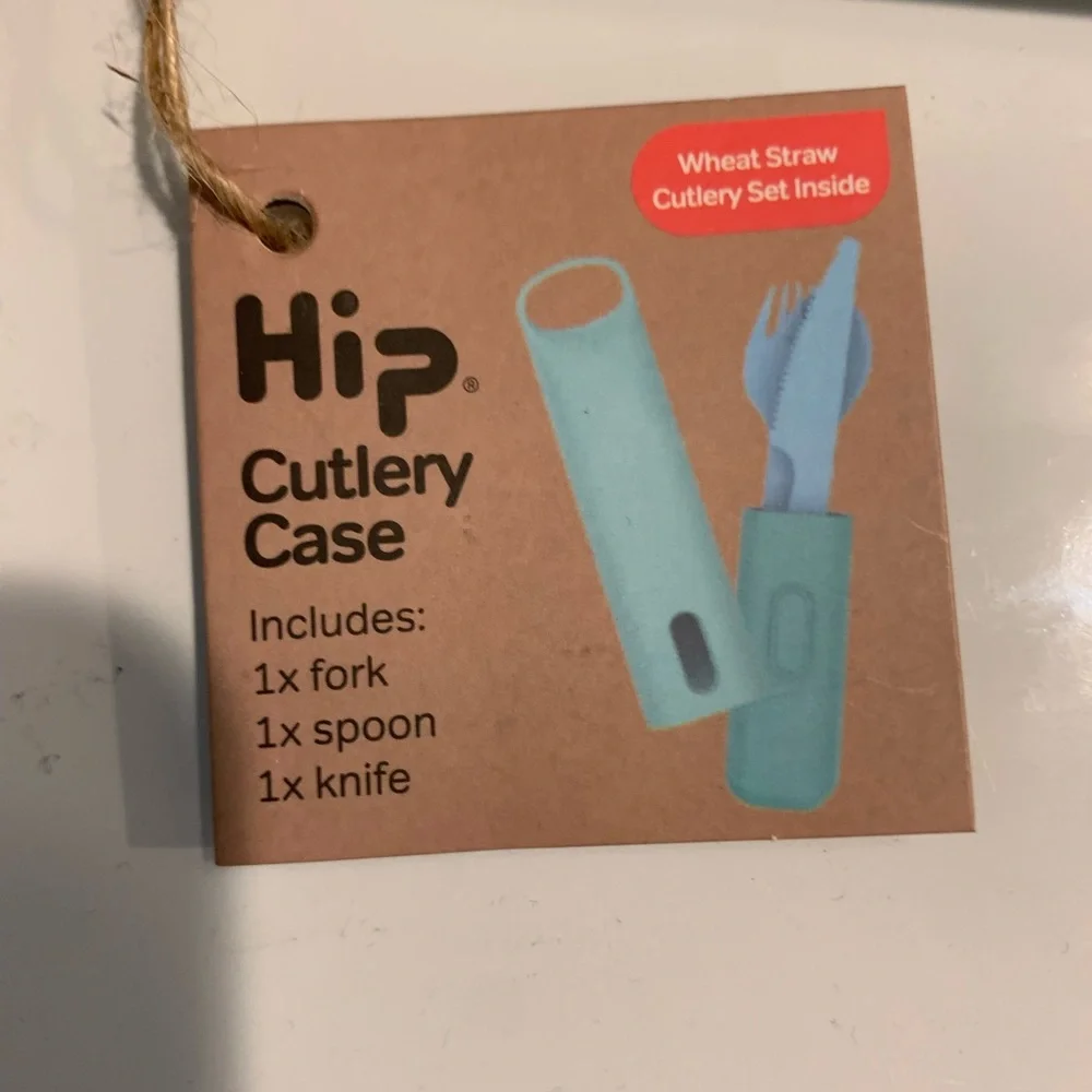 NWT HIP Eco Friendly on the go cutlery set with case! Inc knife, fork and spoon - Picture 4 of 7